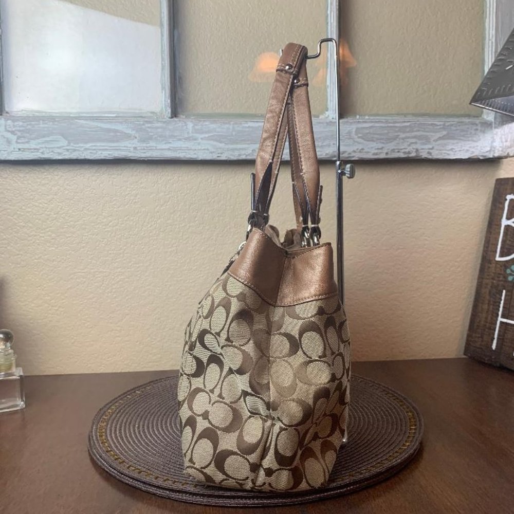Coach Penelope Signature C & Leather Shopper Bag C1089-F15533 - Picture 4 of 7